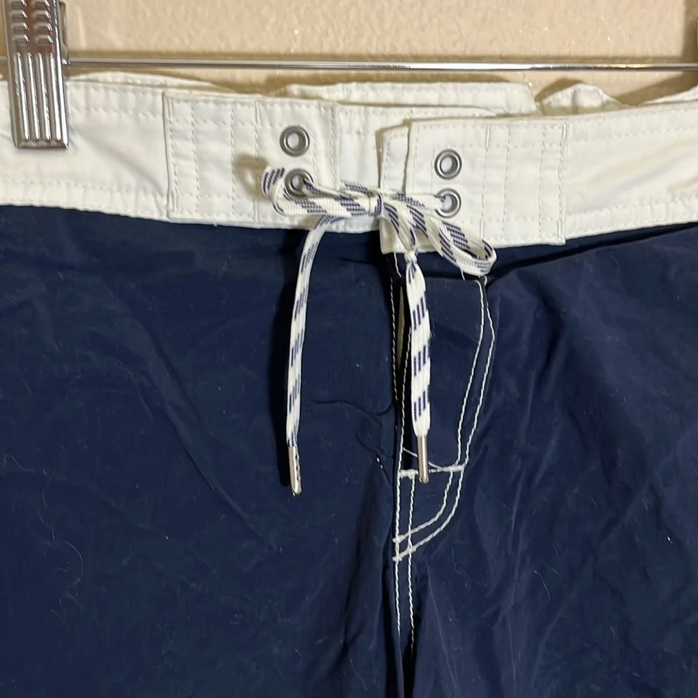 Crewcuts Navy White Nylon Summer Beach Swim Trunks
